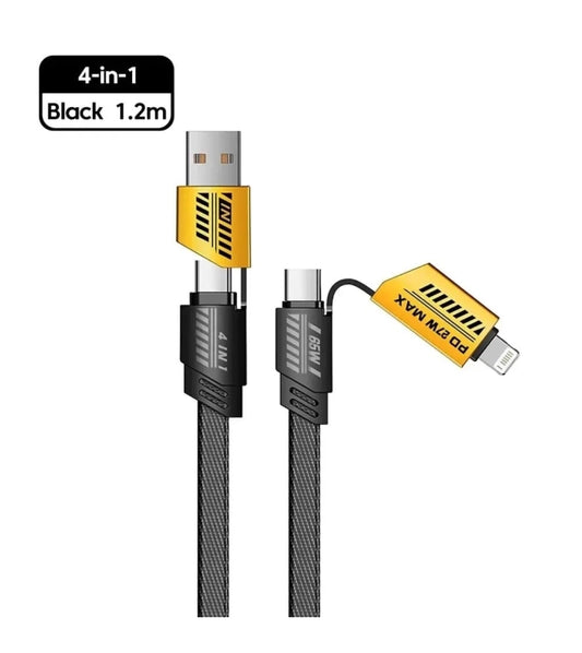 4-in-1 Multifunction USB Charging Cable 65W - High Quality